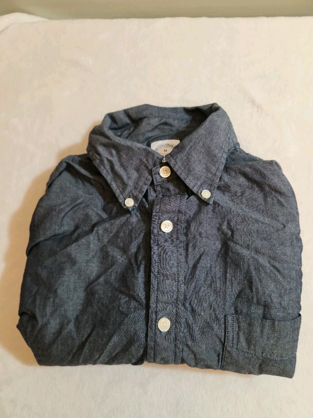 Brooks Brothers 100% Cotton Shirt Mens Medium Blue Long Sleeve Regent Preppy
